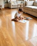 【16 Anti-Slip Stickers Included】3'×5' Clear Rug Protector Mat, Waterproof Vinyl by StepSoftlyLiveBoldly
