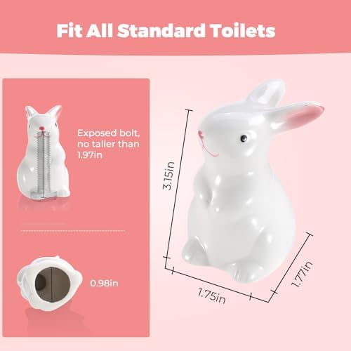 Decorative Rabbit Ceramic Toilet Bolt Caps - Image 3