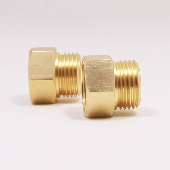 G 1/2 BSP Female to US 1/2 NPT Male Thread, Solid Brass Pipe Fitting，Connector - Image 3