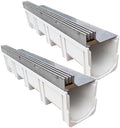 Slot Channel Drain with Stainless Steel Drain Grate Heavy Duty Durable Hidden by Unknown