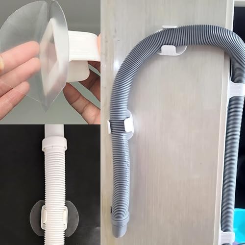 6 Pack Washing Machine Drain Hose Holder Guide Wall Mount Self-adhesive Fixing - Image 7