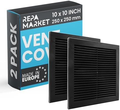 Repa Market 10 x 10 Inch Black Square Air Vent Cover by RepaMarket