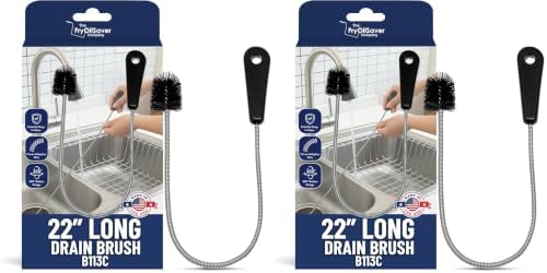 22" Long Sink Drain Brush – Slim Snake Hair Clog Remover Tool by THEFRYOILSAVERCOMPANY
