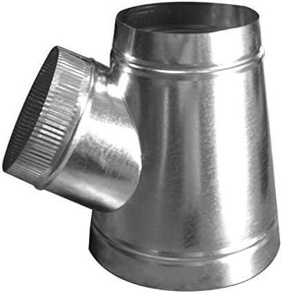 12" x 8" x 8" T-Wye HVAC Duct Fitting, 26 Gauge Galvanized Steel Round Duct by DuctOutlet