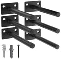 LEOPO 6-Pack 5 inch Floating Shelf Brackets, Hidden Shelf Bracket by FinestHomeDecor