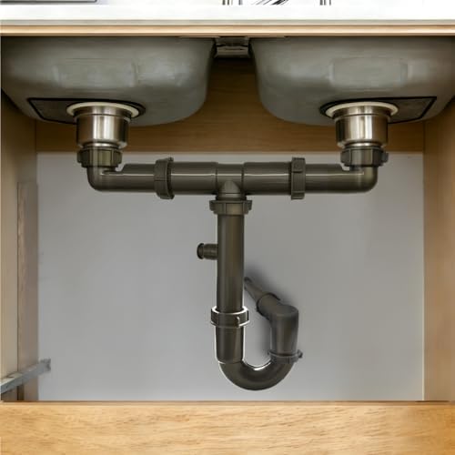 1-1/2" Double Sink Drain Pipe Kit - Image 5