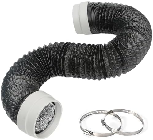 5FT Dryer Vent Hose, 4 Inch Rubber Seal Connectors by Nxpceay