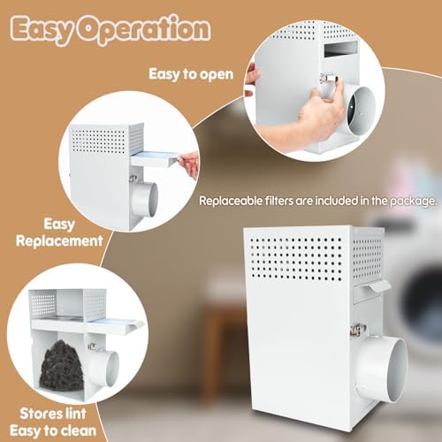 Metal Indoor Dryer Vent Kit, L-shape Design, Fits all 4" Dryer Ducts - Image 7