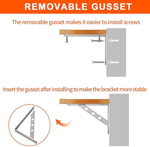 YUMORE 10 Inch Shelf Bracket, Heavy Duty L Bracket - Image 4