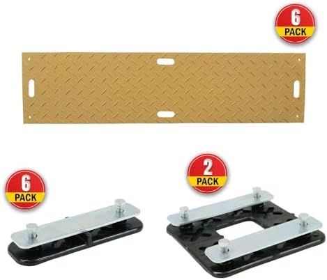 6 Pack 2' x 4' - 1/2" Heavy Duty Ground Protection Mats - Image 2