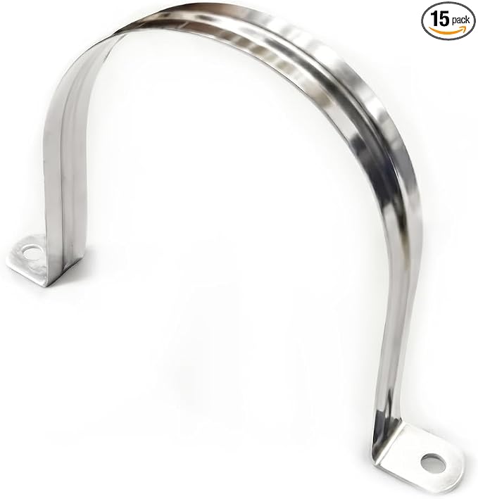 304 Stainless Steel Two-Hole Pipe Strap by Unknown