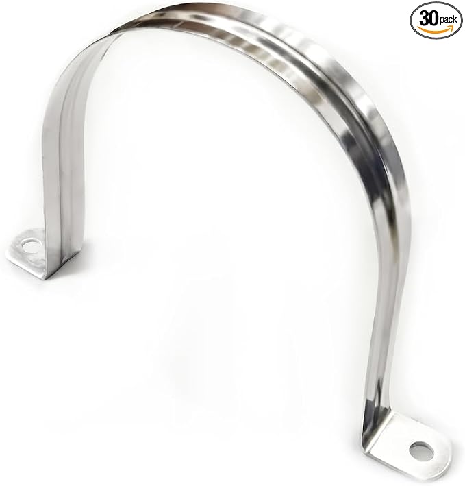 304 Stainless Steel Two-Hole Pipe Strap by Unknown