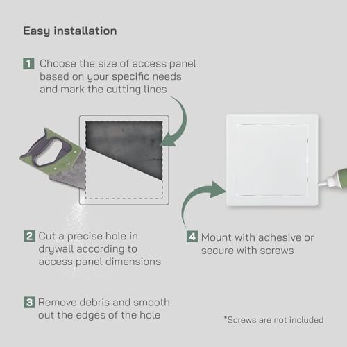 Vent Systems 6'' x 6'' Inch White Metal Access Panel - Image 4