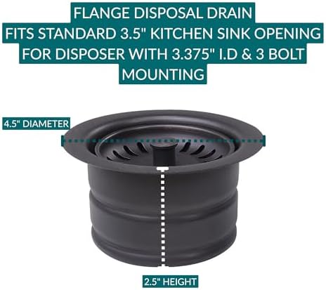 Garbage Disposal Sink Flange, Oil Rubbed Bronze Kit - Image 2