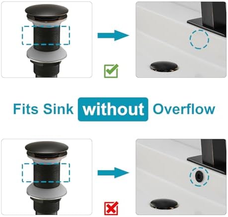 15/8" Bathroom Faucet Vessel Vanity Sink Pop Up Drain Assembly Stopper Plug - Image 6
