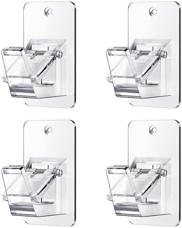 Universal Curtain Rod Holders, No Drill Curtain Rod Brackets, Self Adhesive by EKOTTOK