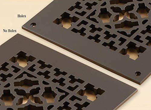 "Reggio Register Square Series Pattern Floor Grille, Oil-Rubbed Bronze Steel - Image 3