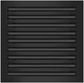 BUILDMART - 18x18 Modern AC Vent Cover - Decorative Black Aluminum Air Vent - by TexasBuildmart