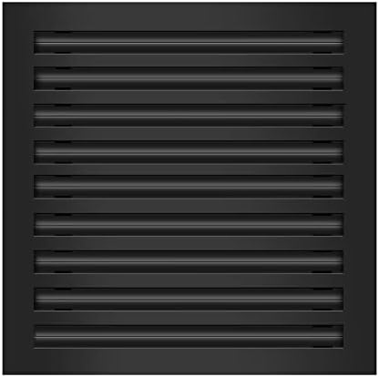 BUILDMART - 18x18 Modern AC Vent Cover - Decorative Black Aluminum Air Vent - by TexasBuildmart