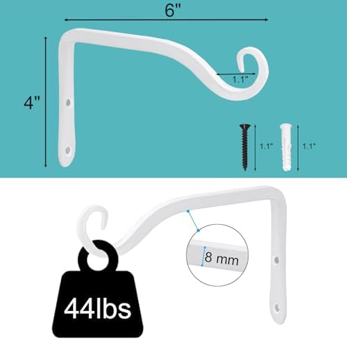 LOOGI Hanging Plant Bracket, Wall Hook Plant Hanger 6 Inch Decorative Hooks - Image 2