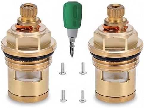 Brass Faucet Cartridge Replacement Kit M20 x 1.5 Ceramic Valve Pair by Unknown