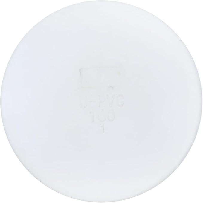 6.3" PVC Pipe End Cap Fitting White | Round Pipe Hole Plugs, Pipe Plug Socket - Image 5