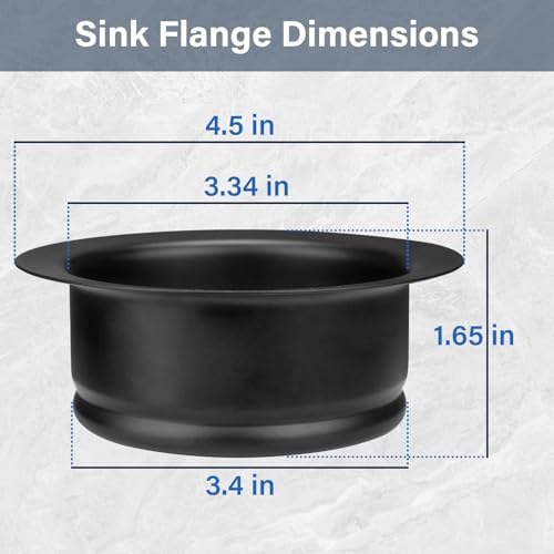 Matte Black Garbage Disposal Sink Flange - Image 4
