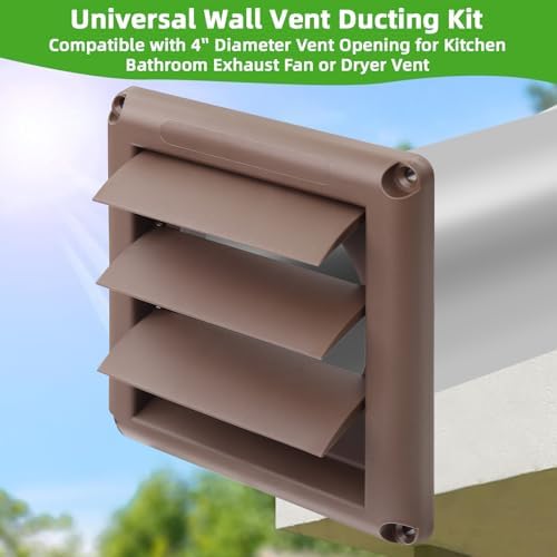 4 Inch Dryer Vent Kit with Hose/Duct Connector/Wall Plate, 9ps Duct Vent Kit - Image 4