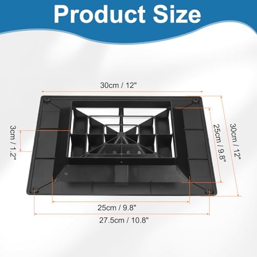 PATIKIL 12 x 12 Inch Square Vent Cover, Plastic Return Air Grille Ceiling Air - Image 2