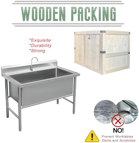 60" 1-Compartment Commercial Sink - Image 7