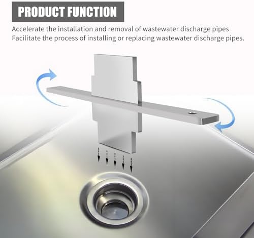Waste Drain Tool for 3 Tier Sink in Commercial Kitchens（Stainless Steel) - Image 5