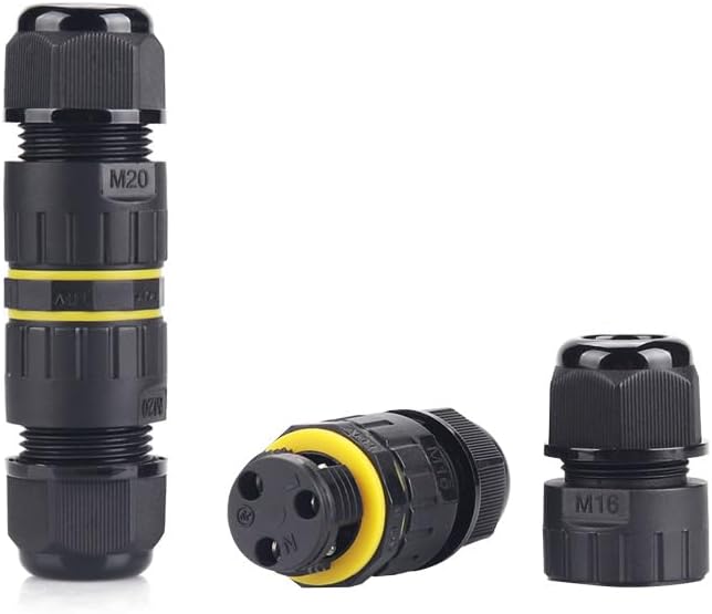 IP68 Waterproof 2 Way 2 Pin Junction Box Electrical Cable Connector, 5 Pack 24A - Image 8