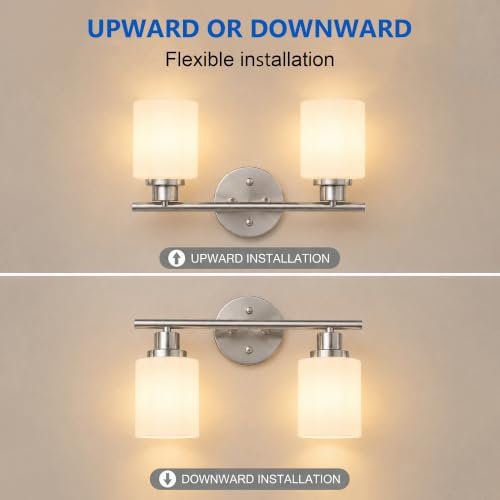 Unicozin 2 Light Bathroom Light Fixtures, Modern Vanity Lights - Image 4