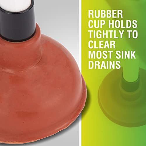 LDR 512 3210A Toilet Sink and Drain, Plastic Handle Rubber Cup Removes Clogs - Image 4