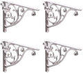 Shelf Brackets 6 Inch 4 Pack Heavy Duty Polished Nickel Wall Bracket Victorian by khtumeware