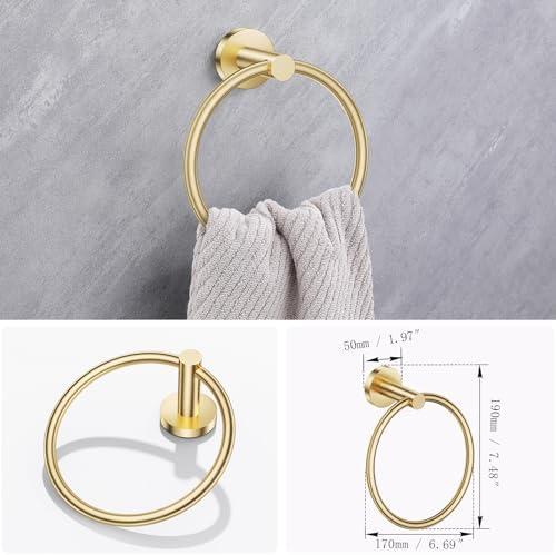 Lairuier Bathroom Hardware Set, 4-Piece Towel Holder Set Include Toilet Paper - Image 4