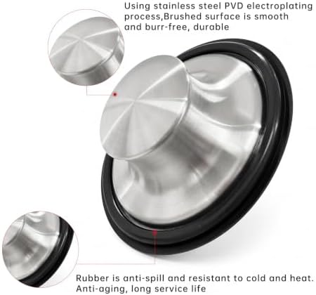 Garbage Disposal Flange and Stopper, Brushed Stainless Steel - Image 3