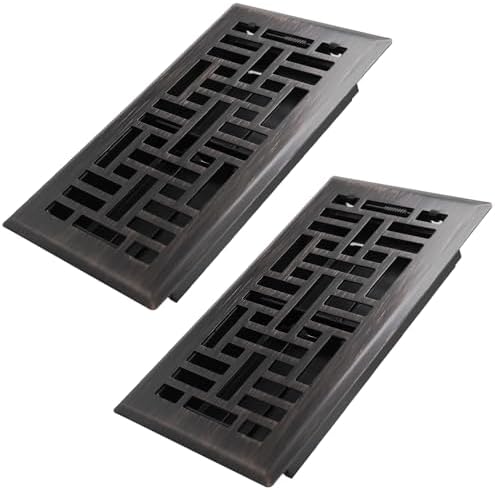 Howeall 4x8 Inches 2 Pack Heavy Duty Walkable Floor Register Easy Adjust Air by Howeall