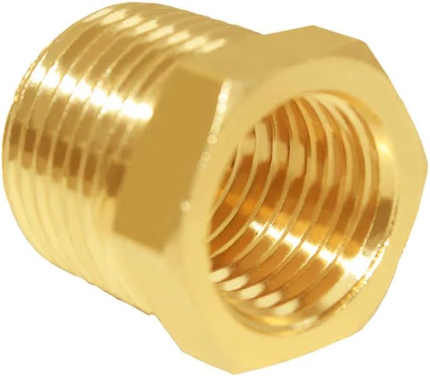 Hooshing 6PCS Brass Reducer Hex Bushing 3/8" NPT Male x 1/4" NPT Female | Heavy - Image 4