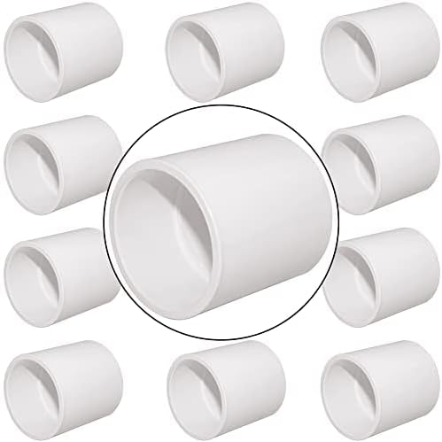 10PCS 3/4" PVC Pipe Coupling Slip SCH40 White | Connector Adapter Pipe Fitting - Image 2