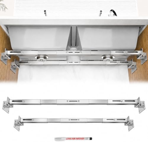 Adjustable Sink Support | Kitchen Undermount Sink Brackets | 20.1-55.1 inches by Aukivon