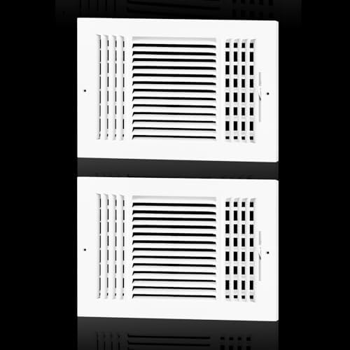 2PK 12x8 Ceiling Vent Cover for Wall 12x8 Ducts, 3 Way Ceiling Register by EXCELFU