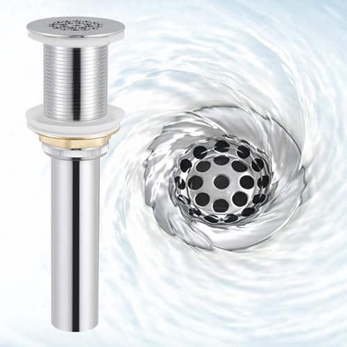 KES Bathroom Sink Grid Drain Without Overflow, Faster Drainage by KES