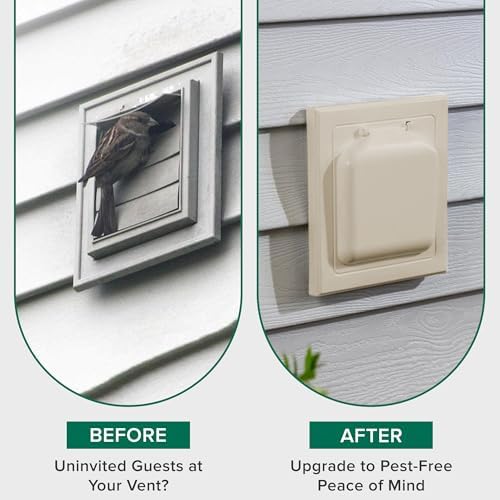 NO-PEST VENT Dual Door Dryer Vent Cover 4 Inch Outdoor, Made in USA, Highest - Image 5