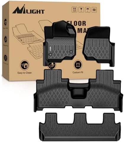 Nilight TPE Floor Mats for Ford Expedition & Max Bench Seat by Nilight