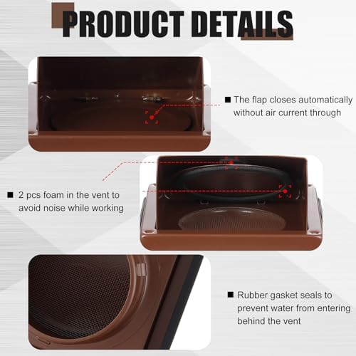 Gisafai 6 Inch Dryer Vent Cover Outdoor - Image 4