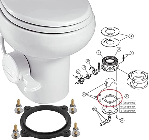 385310063 Floor Flange Seal and Mounting Kit Replacement - Image 3