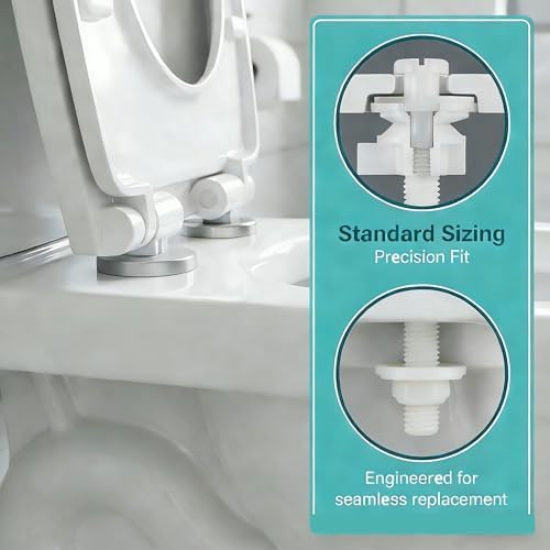 Toilet Seat Screws Replacement Kit Plastic Bolts - Image 5
