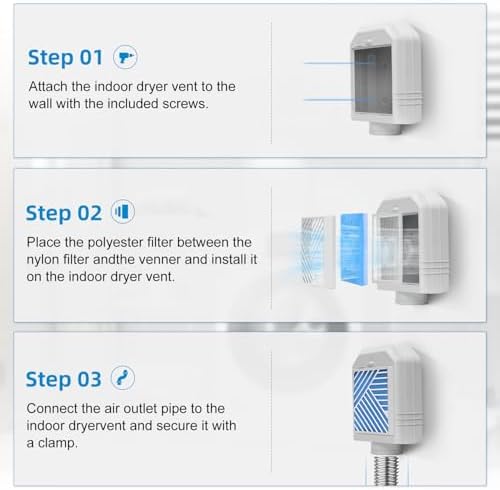 Indoor Dryer Vent, Indoor Dryer Vent Kit NO WATER Designed Safty Reminder - Image 3