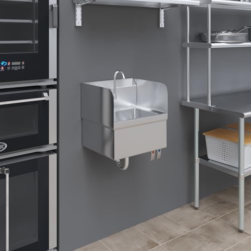 Stainless Steel Hands-Free Wall-Mounted Hand Sink 17 in. x 15 in. - Image 6